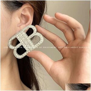 Elegant Silver Plate super large statement Earrings 2 inch x 2.1 inch super LG